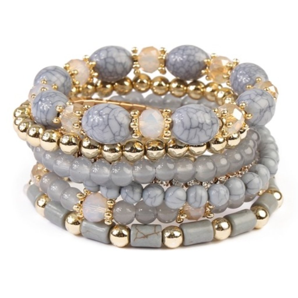 Nwt - Gray Stackable Stretchable Bracelet